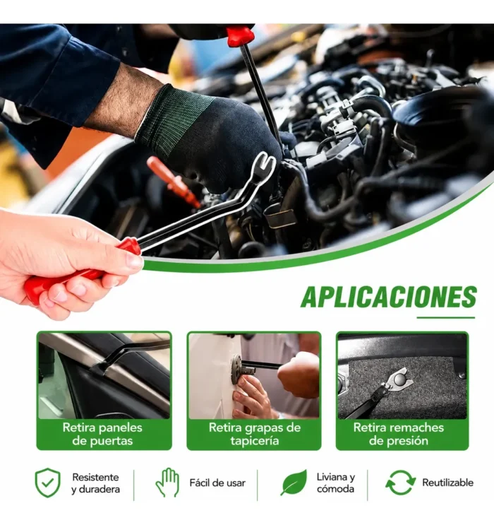 Broche Grampa Tapizado Gancho Para Autos Kit De 146 Piezas - Imagen 3